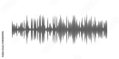 Black sound waves. Abstract music wave, radio signal frequency and digital voice . Tune equalizer vector set. Monochrome volume audio lines, soundwaves rhythm isolated on white background in eps 10.
