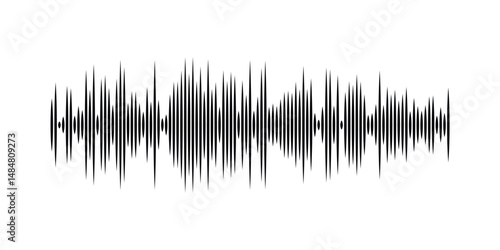 Black sound waves. Abstract music wave, radio signal frequency and digital voice . Tune equalizer vector set. Monochrome volume audio lines, soundwaves rhythm isolated on white background in eps 10.