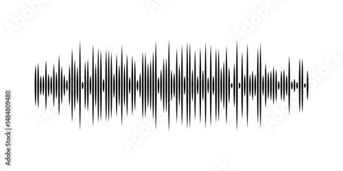 Podcast sound waves set. Waveform pattern for music player, podcast, voise message, music app. Audio wave icon. Equalizer template. Vector illustration isolated on white background in eps 10.