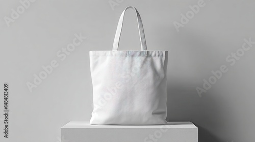 Minimalist Product Display: Modern White Ceramic Vase Presented on a Grey Textured Surface for Still Life and Commercial Use.