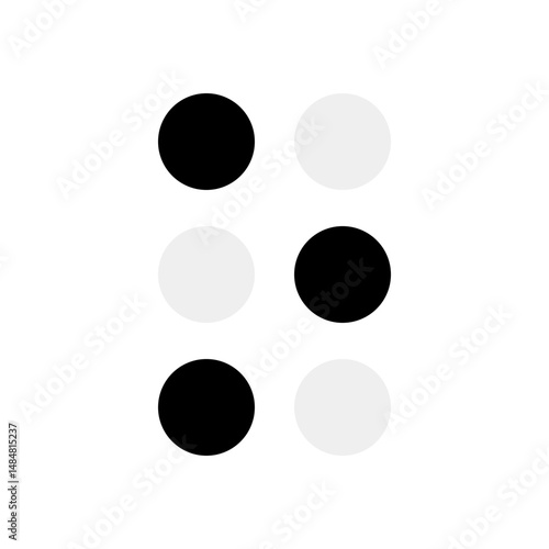 Illustration of English Braille Alphabet A to Z