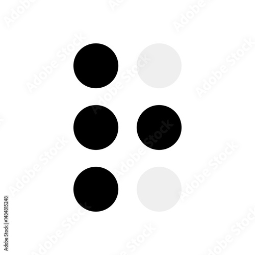 Illustration of English Braille Alphabet A to Z