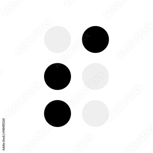 Illustration of English Braille Alphabet A to Z