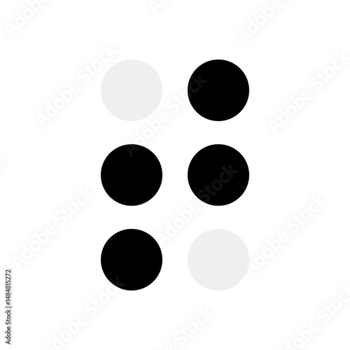 Illustration of English Braille Alphabet A to Z