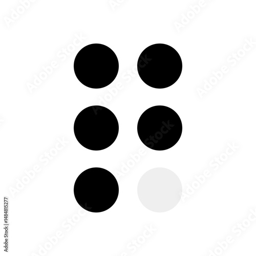 Illustration of English Braille Alphabet A to Z