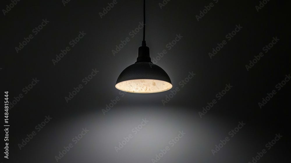 A single light bulb hangs from a wire. A single light bulb hangs from a wire.