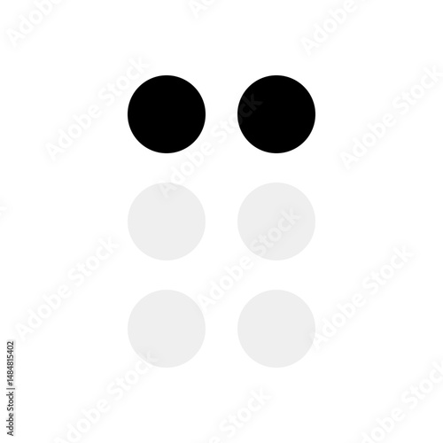 Illustration of English Braille Alphabet A to Z