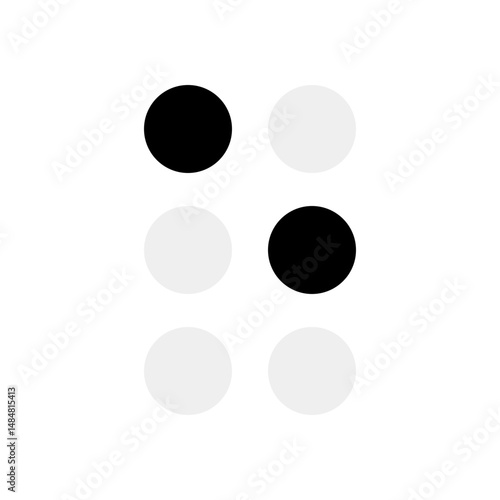 Illustration of English Braille Alphabet A to Z