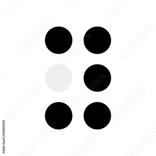 Illustration of English Braille Alphabet A to Z