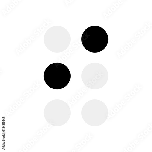 Illustration of English Braille Alphabet A to Z