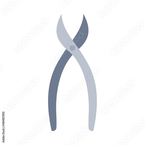 金切り鋏。フラットなベクターイラスト。
Tinner's snips. Flat vector illustration.
