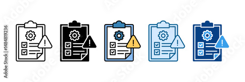 Risk Assessment Icon Set Multiple Style Collection