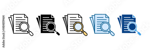 Regulatory Scrutiny Icon Set Multiple Style Collection