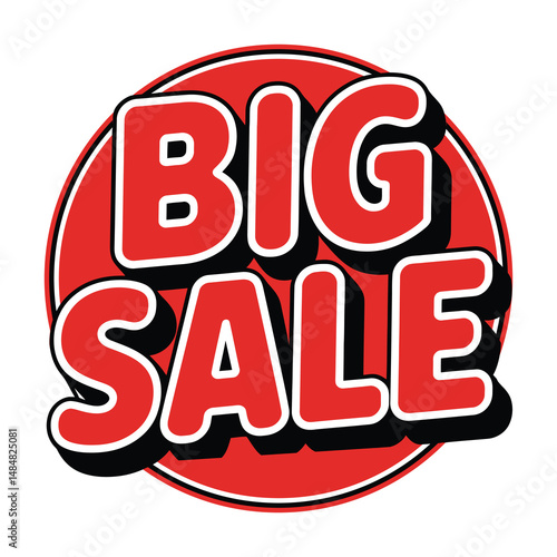 Bold and bright big sale announcement graphic for advertising promotional discounts and offers
