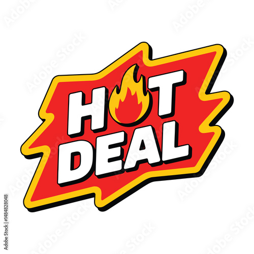 Dynamic and engaging graphic illustrating a hot deal promotion for sales and marketing campaigns