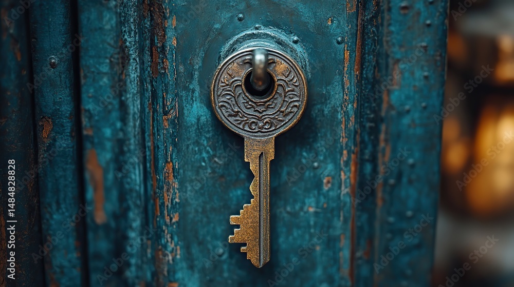 Silver keys unlock the doors of an old manor house Silver keys unlock the doors of an old manor house
