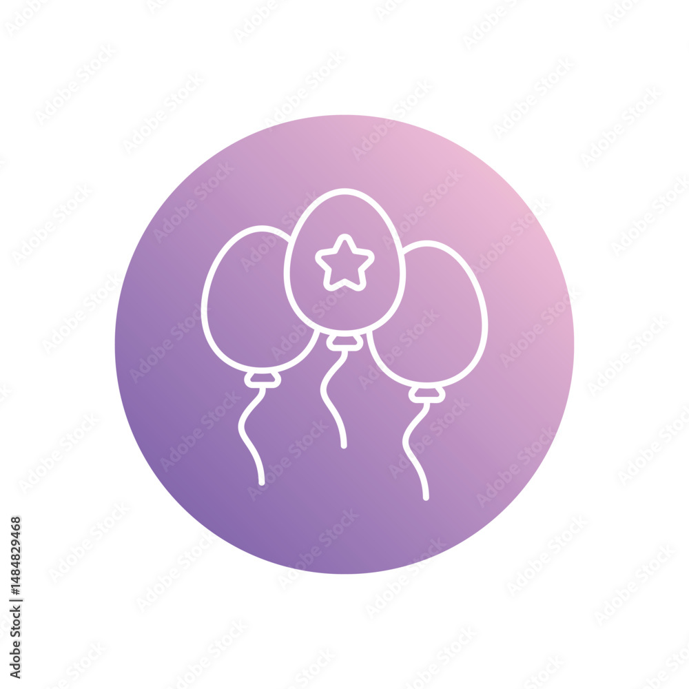 Balloons icon vector stock illustration Balloons icon vector stock illustration