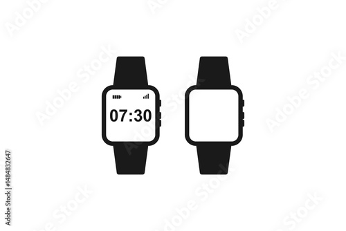 smart watch icon line or flat design