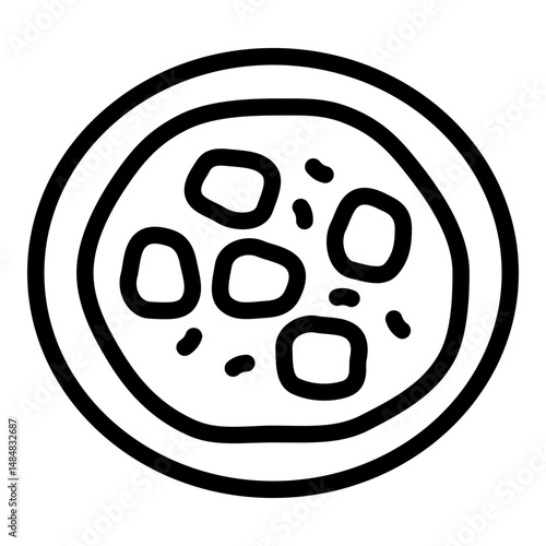 Tikka masala icon. Vector line icon