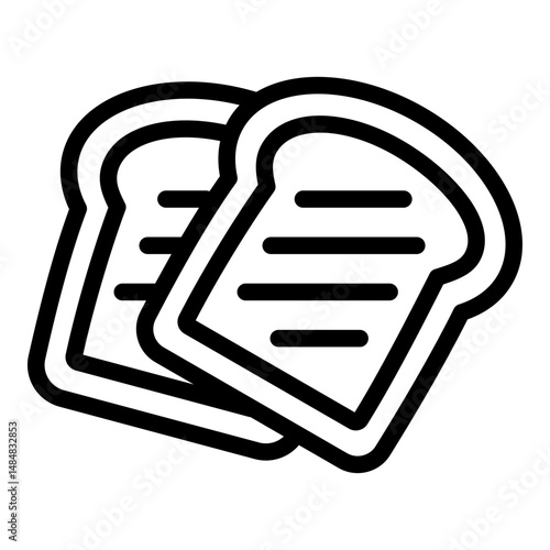 Toast icon. Vector line icon