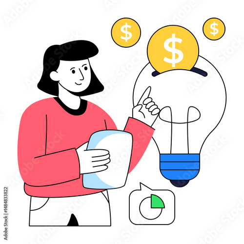 A premium download illustration of crowdfunding