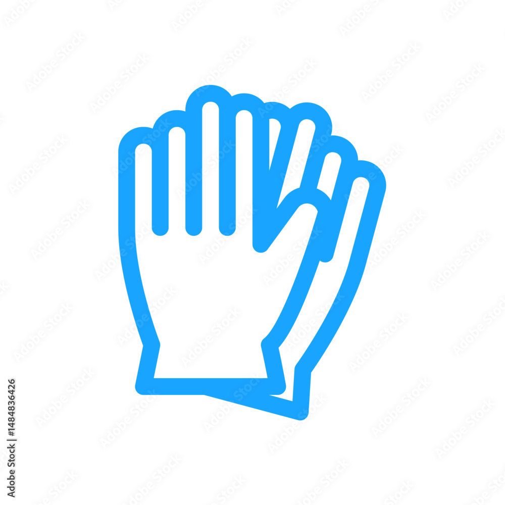 safety gloves simple flat icon illustration safety gloves simple flat icon illustration
