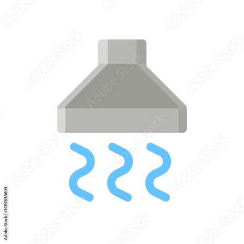 ventilation hood simple flat icon illustration