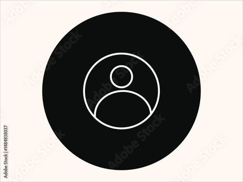 Flat style name icon featuring an ID badge or user label