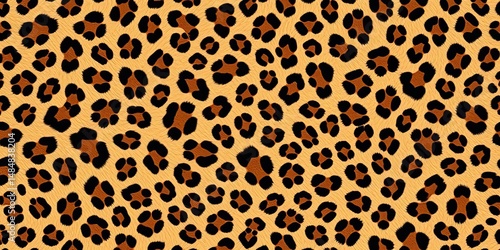 Seamless leopard print, natural spotted texture, wildcat, design