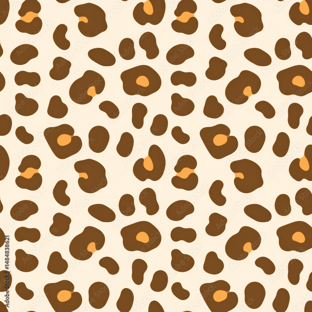Obraz premium Black leopard spot pattern on white background, natural irregular spots, seamless vector