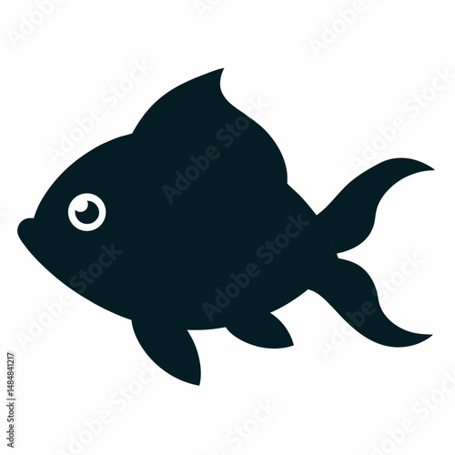 Oscar fish vector on white background