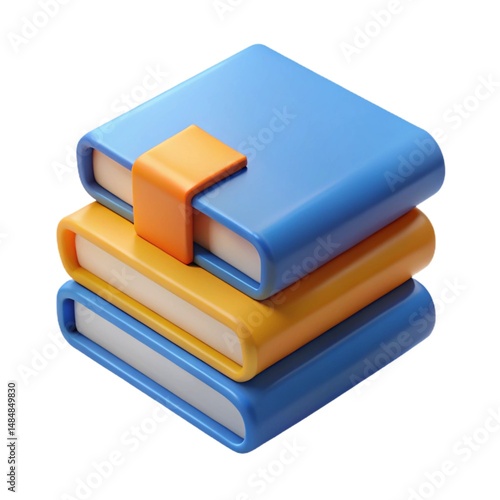 stack of books isolated on white