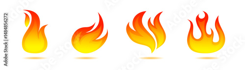 Set Icon Flames full color