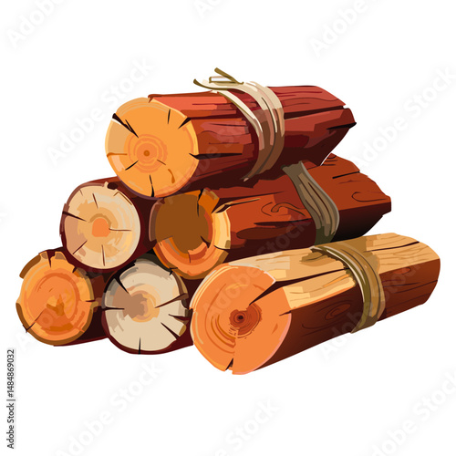 pile of firewood vector graphic design