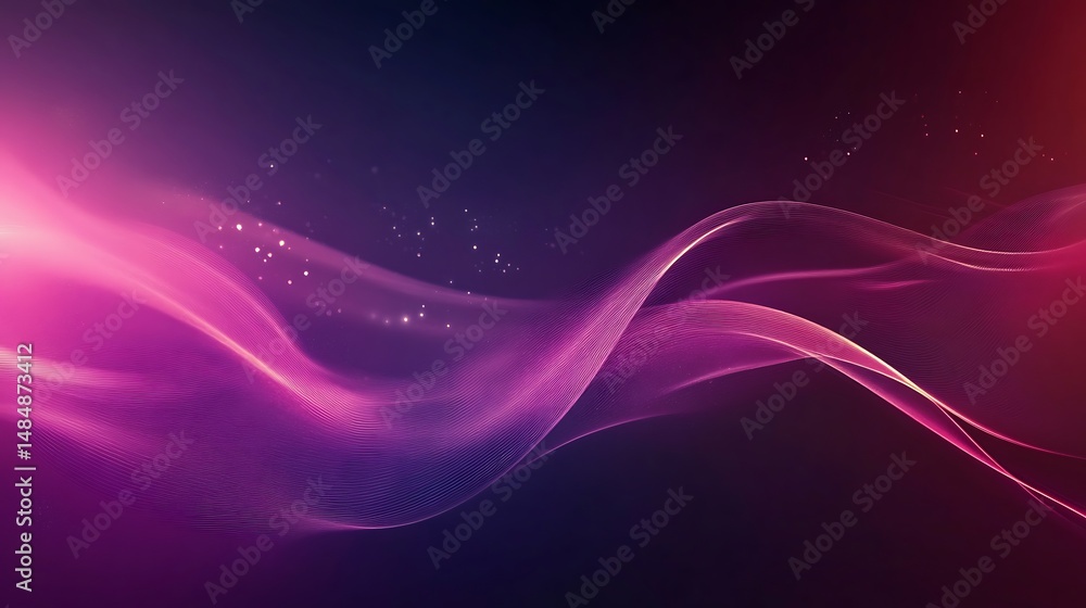 Obraz premium Abstract pink and purple flowing wave design