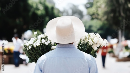 Festive celebration of Mothers Day in Mexico with families enjoying music, dance, and floral stands