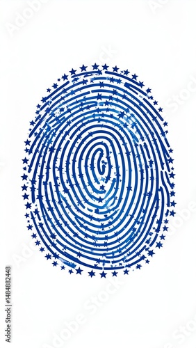  Fingerprint Made of Stars - Unique Potential Concept 