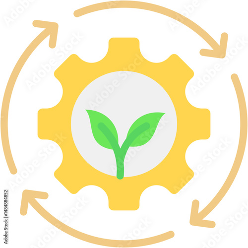 Environment Management Fill Icon Vector Illusrtation