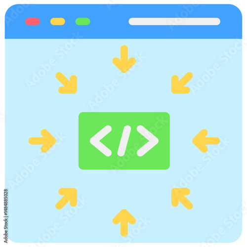 Git Integration Fill Icon Vector Illusrtation
