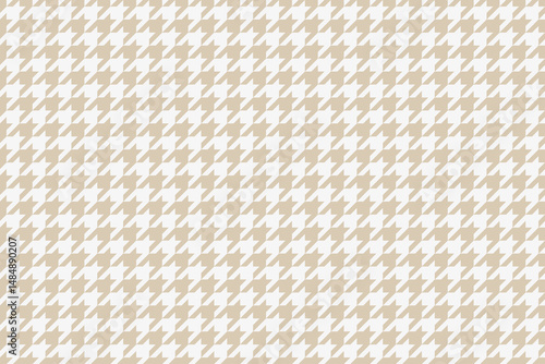 Elegant beige and white houndstooth pattern.  Perfect for textile design, fashion, or website backgrounds. This classic yet modern texture adds sophistication and visual interest.