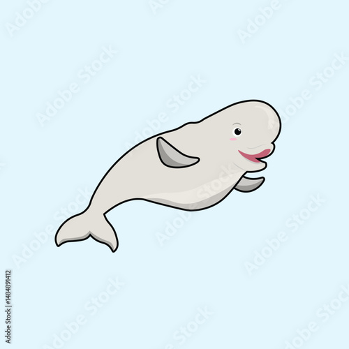 Animal Cute Cartoon Beluga Whale
