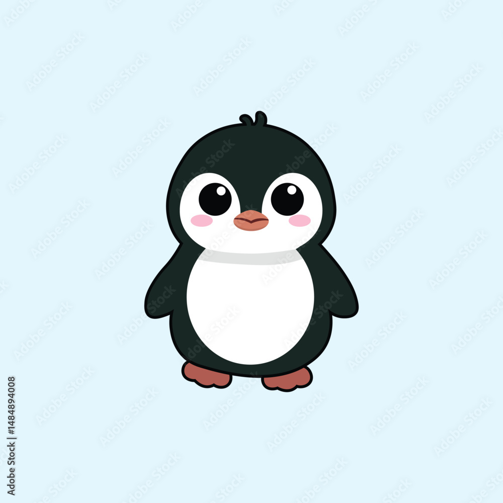 Fototapeta premium Animal Cute Cartoon Penguin