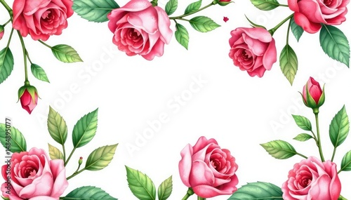 Wallpaper Mural Delicate watercolor rosebuds and leaves, repeating pattern , wallpaper, vine, botanical Torontodigital.ca