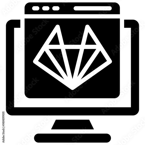 Gitlab Solid Icon Vector Illustration