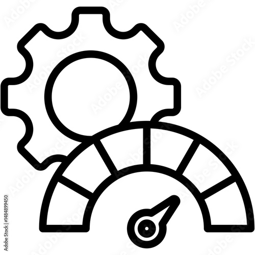 Performance Optimization Lineal Icon Vector Illustration