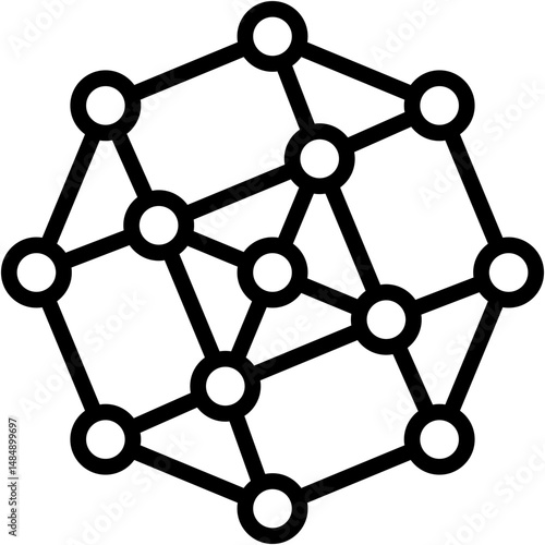 Service Mesh Lineal Icon Vector Illustration