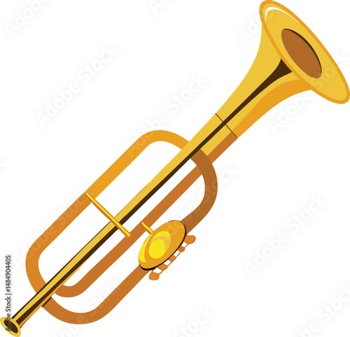 trumpet isolated on white