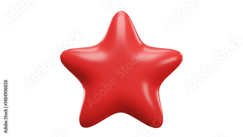 3D Render:  Chunky Green Percentage Symbol on White Background