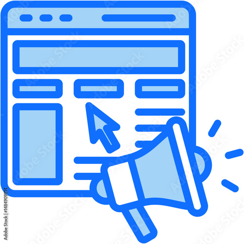 Social Media Marketing Mixed Icon Vector Illustration