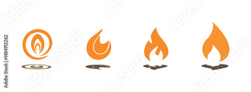 Set Icon Flames full color